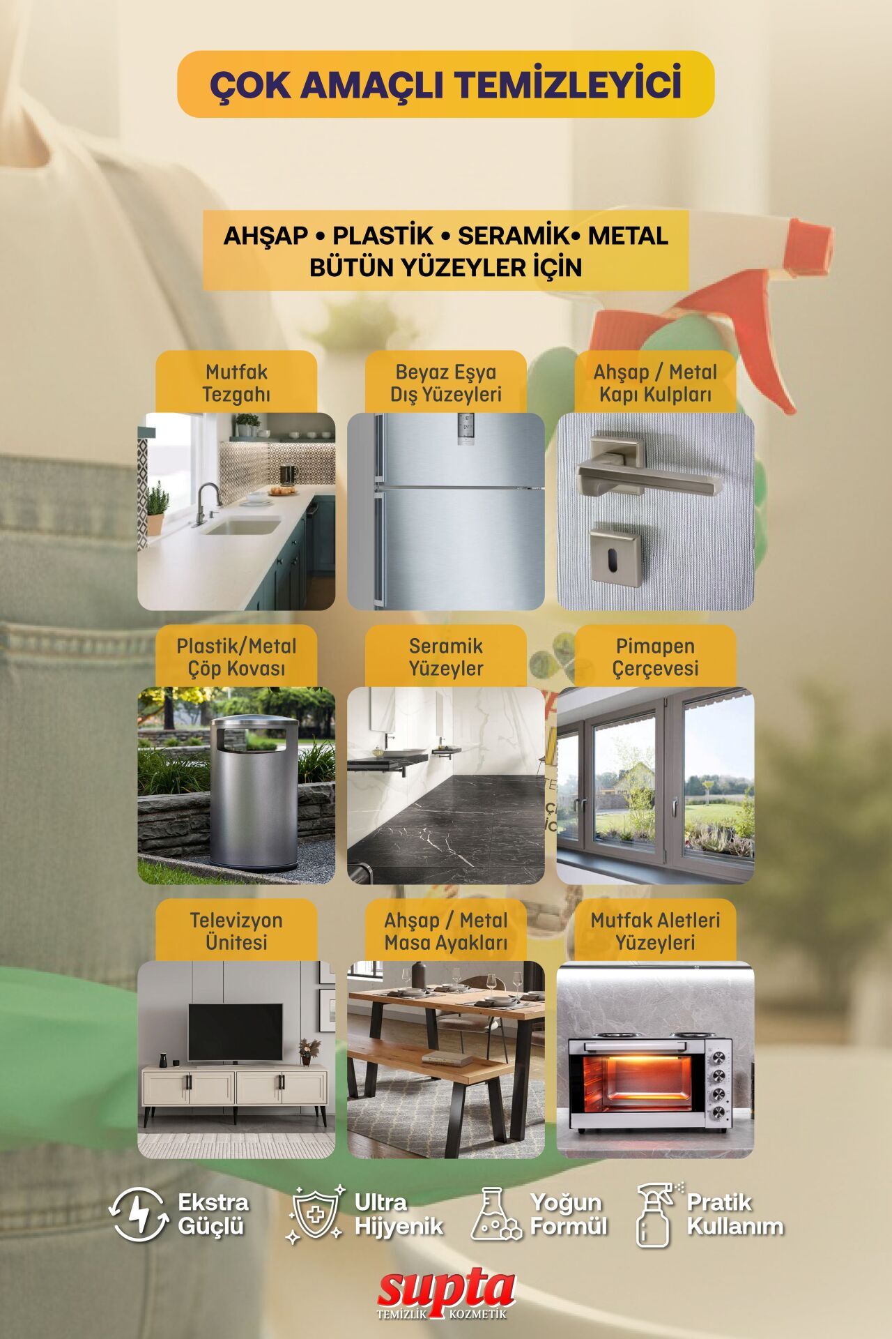 Supta Mix Çok Amaçlı Temizlik Maddesi 5 lt