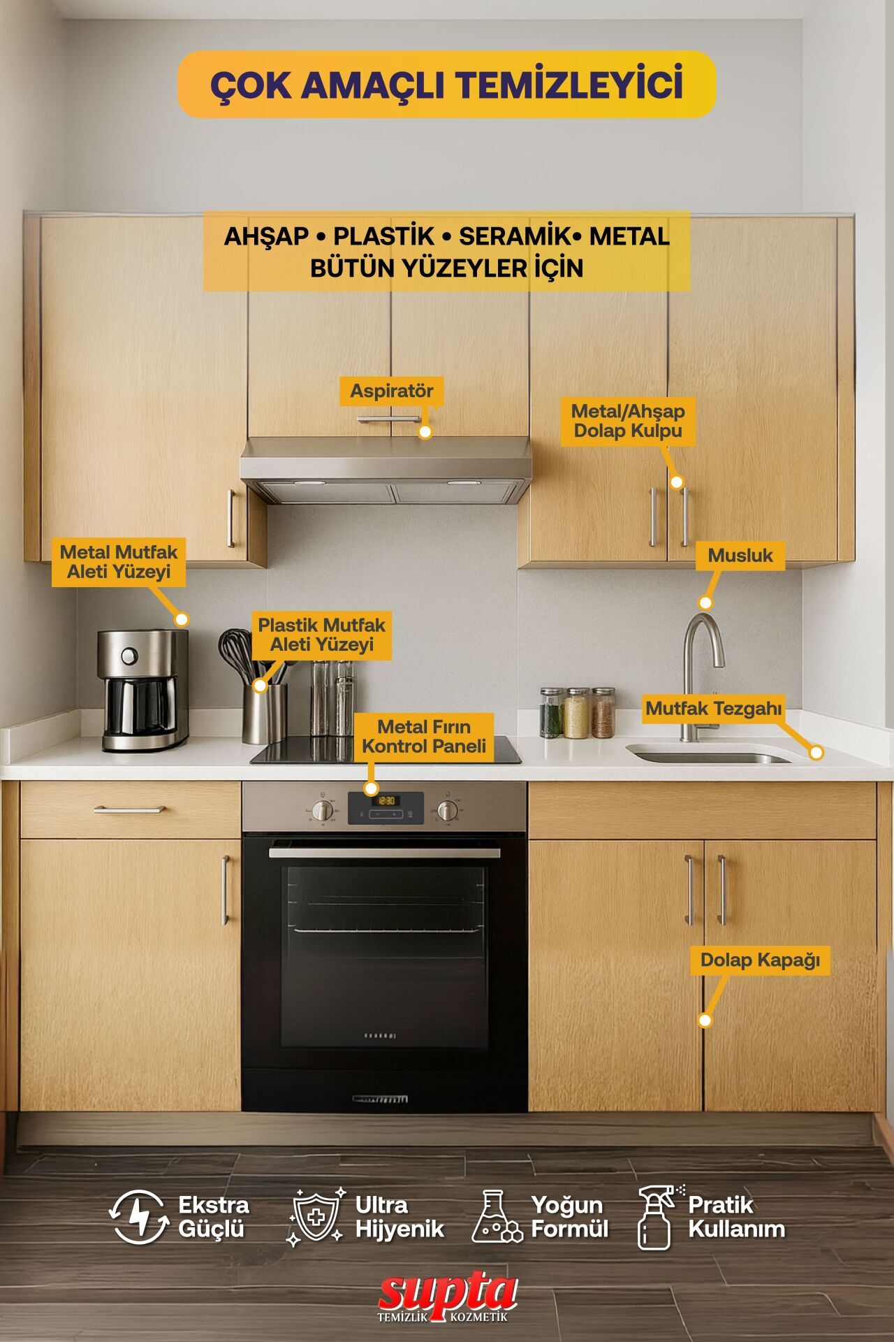 Supta Mix Çok Amaçlı Temizlik Maddesi 5 lt