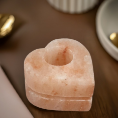 Doğal Himalaya Tuzu Mumluk Kalp Figürlü 0.5-1 KG