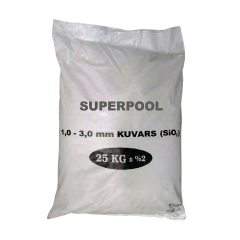 Superpool Havuz Filtre Temizleyici 1,0-3,0 mm Kuvars Kumu 25 KG