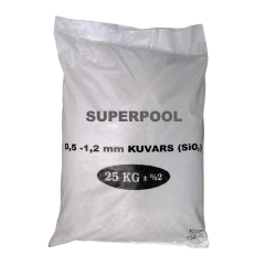 Superpool Havuz Filtre Temizleyici 0,5-1,2 mm Kuvars Kumu 25 KG