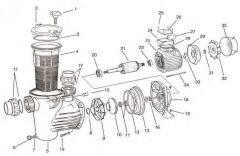 Saci Optima 0,25 - 0,33 - 0,50 Hp Pompa Flanşı (Resim No 18-1)