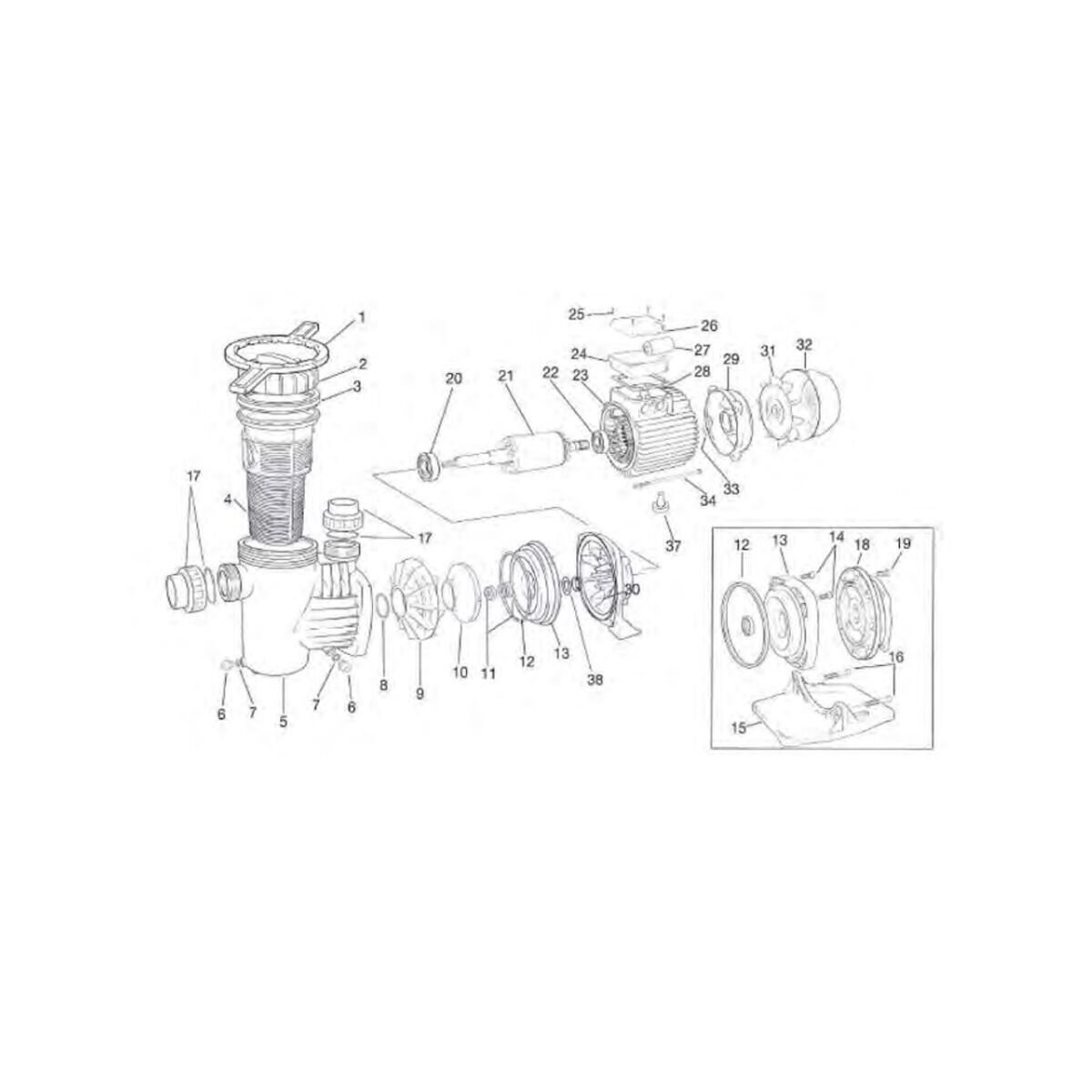 Saci Winner  Pompa Gövde Kapaği O Ringi Eski Tip (Resim No 12-2)