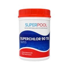 SPP Superpool Superchlor 90 TB %90 Tablet Klor 1 KG Havuz Kimyasalı 10'lu Paket