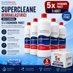 SPP Superpool Supercleance Havuz Suyu Parlatıcı Berraklaştırıcı Topaklayacı 1 KG Havuz Kimyasalı 5'li Paket