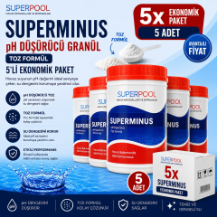 SPP Superpool SuperMinus 1 KG Toz pH Düşürücü Havuz Kimyasalı 5'li Paket