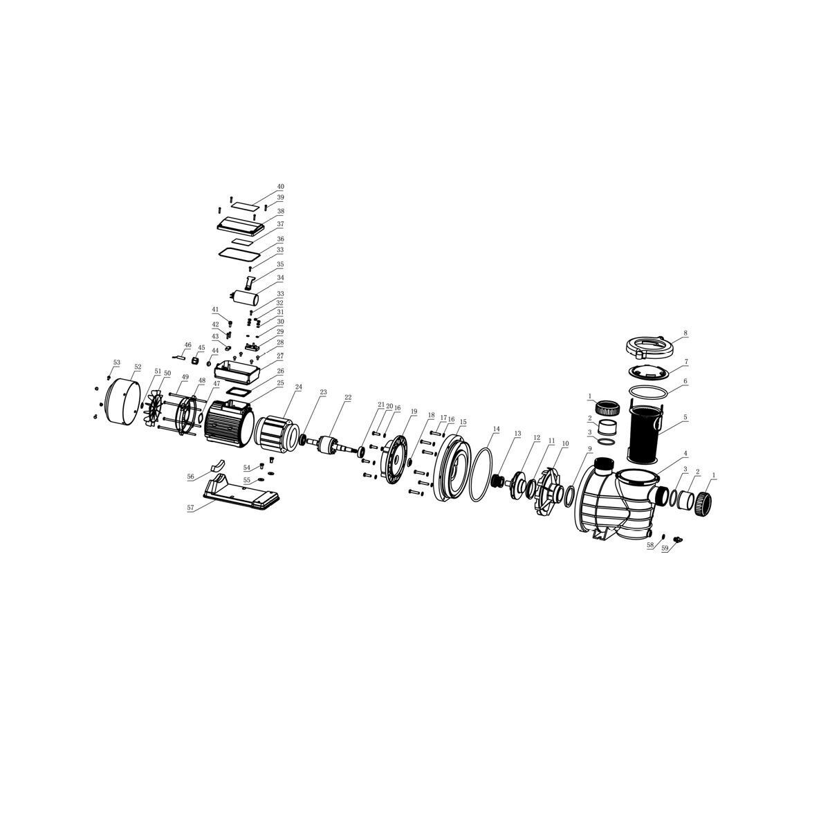 Superpool SMP 150 Hp Mil Yatağı + Motor Yatağı (Resim No 24-25-4)