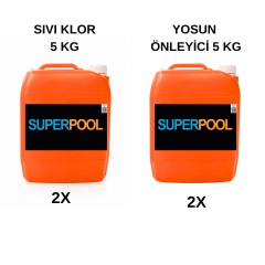SPP Superpool 10 KG Sıvı Klor ve 10 KG Yosun Önleyici