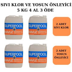 SPP Superpool Sıvı Klor ve Yosun Önleyici 5 KG 4 Al 3 Öde