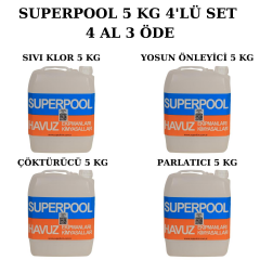SPP Superpool 4'lü 5 KG Sıvı Havuz Kimyasal Seti 4 Al 3 Öde