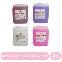Supta Sıvı Yüzey Temizleyici 5 Lt 4'lü Set