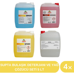 Supta Bulaşık Deterjanı ve Yağ Çözücü Seti 5 LT
