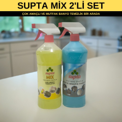 Supta Mix 2'li Set Çok Amaçlı ve Mutfak Banyo Temizlik Bir Arada