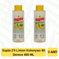 Supta 2'li Limon Kolonyası 80 Derece 400 ML
