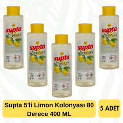 Supta 5'li Limon Kolonyası 80 Derece 400 ML