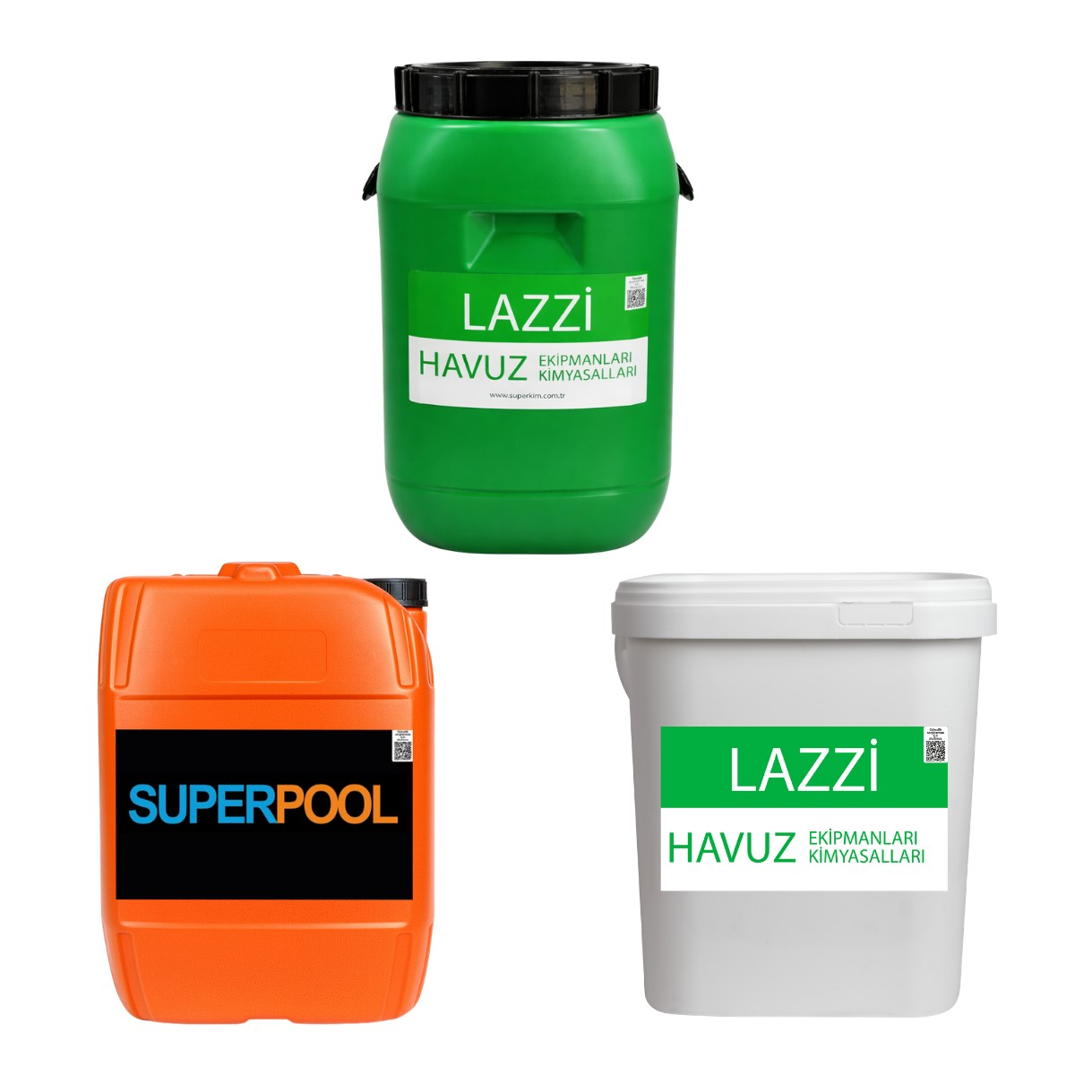 Lazzi Toz Klor-Lazzi Minus-Superpool Sıvı Klor 25 KG Set