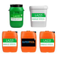 Lazzi Toz Klor-Superpool Sıvı Klor 25 KG 5'li Set